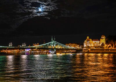 Liberty Bridge Budapest Hungary Night Time Photography