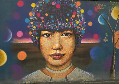 London - Mural near St Pancras Station