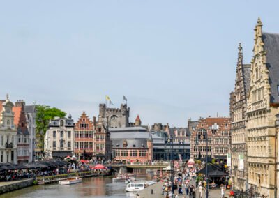 Long View on the Canal in Ghent